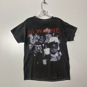 Lil Wayne Best Rapper Alive Graphic T-Shirt Mens Medium Faded Black Rap Tee M18